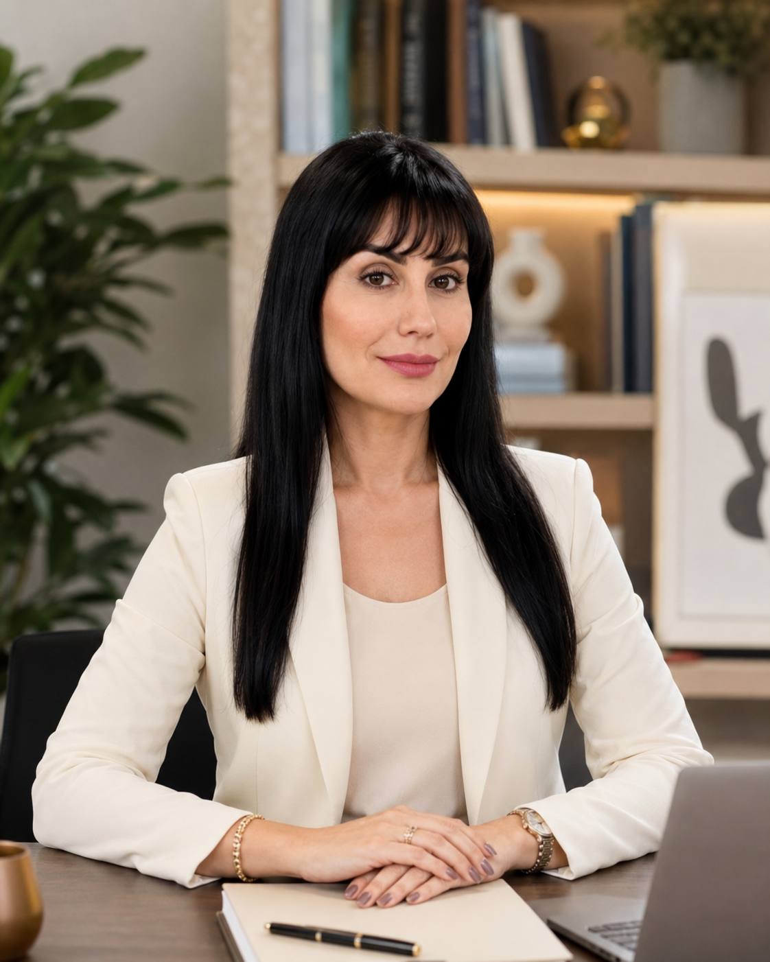 Carolina Calmon em atendimento clínico